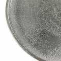Floristik24 Decorative plate clay Ø20cm silver