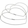 Floristik24 Wire hearts 25cm wave rings binding ring for door wreath 10pcs