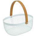 Floristik24 Wire basket with handle White 23.5cm x 18cm x 10cm