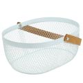 Floristik24 Wire basket with handle White 23.5cm x 18cm x 10cm