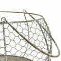 Floristik24 Wire basket shabby chic wire mesh basket garden decoration Ø37/26cm set of 2