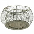 Floristik24 Wire basket shabby chic wire mesh basket garden decoration Ø37/26cm set of 2