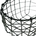 Floristik24 Decorative basket, mini basket, wire basket oval L12.5cm H6.5cm 2pcs