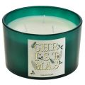 Floristik24 Three-wick candle Christmas scented candle in a glass fir tree Ø13cm