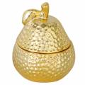 Floristik24 Scented candle &quot;Magnolia &amp; Pear Blossom&quot; in a pear jewelry box gold Ø7.4cm H9cm