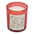 Floristik24 Scented candle Christmas scented candle in a glass red cinnamon clove Ø8cm