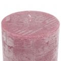 Floristik24 Solid-colored candles old pink 60x100mm 4pcs