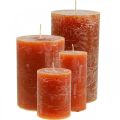 Floristik24 Solid colored candles brown Various sizes
