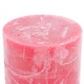 Floristik24 Solid colored candles pink 60x80mm 4pcs