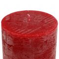 Floristik24 Solid colored candles red 60x100mm 4pcs