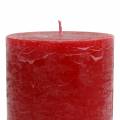 Floristik24 Solid colored candles red 70x120mm 4pcs