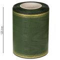 Elegant dark green moiré wreath ribbon, 125mm with gold pearl edge, mourning ribbon, wedding decoration, bow ribbon | Floristik24.co.uk