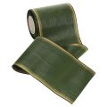 Elegant dark green moiré wreath ribbon, 125mm with gold pearl edge, mourning ribbon, wedding decoration, bow ribbon | Floristik24.co.uk