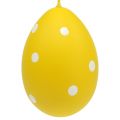 Floristik24 Egg plastic colorful 15cm for hanging 3pcs