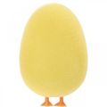 Floristik24 Easter egg with legs yellow decoration figure Easter decoration H13cm 4pcs