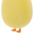 Floristik24 Easter egg with legs yellow decoration figure Easter decoration H13cm 4pcs