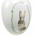 Floristik24 Egg for hanging ceramic white rabbit Ø5.5cm H7.6cm 12pcs