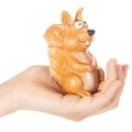 Sitting squirrel figurine for autumn decoration, 10cm | Floristik24.co.uk