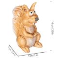 Sitting squirrel figurine for autumn decoration, 10cm | Floristik24.co.uk