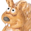 Sitting squirrel figurine for autumn decoration, 10cm | Floristik24.co.uk