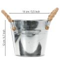 Bucket with rope handles Ø14cm H12cm | Floristik24.co.uk