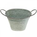 Floristik24 Planter tub, metal container with handles, decorative bowl L32cm H24cm