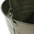 Floristik24 Decorative bucket with handle, garden decoration, plant pot, metal container Ø16.5 cm H15 cm