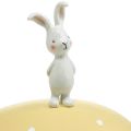 Floristik24 Bunny on egg, decorative egg to fill, Easter, decorative box yellow, purple H17/16cm L15cm set of 2