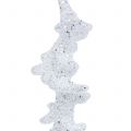 Floristik24 Icicle white with glitter for hanging 26,5cm 1pc