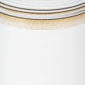 Elegant Moiré wreath ribbon, 125mm, white with gold edging - High-quality decorative ribbon for floristry and celebrations | Floristik24.co.uk