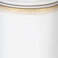 Elegant moiré wreath ribbon, 200mm white with gold pearl edge and special finish, 25m - Perfect for decorations &amp; celebrations | Floristik24.co.uk