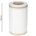 Elegant moiré wreath ribbon with gold edge, wedding decoration, mourning ribbon, white 150mm x 25m | Floristik24.co.uk