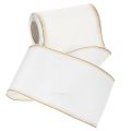 Elegant moiré wreath ribbon with gold edge, wedding decoration, mourning ribbon, white 150mm x 25m | Floristik24.co.uk