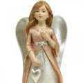 Floristik24 Angel figure guardian angel Christmas angel with heart H19cm 2pcs