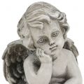 Floristik24 Decorative angel in gray sitting 13.5cm 2pcs