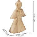 Wooden Angel Hanging Decorations for Christmas Tree, 10 cm, Set of 12 | Floristik24.co.uk