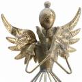 Floristik24 Decorative angel metal antique gold Ø9.2 H22cm