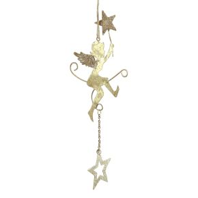Floristik24 Angel pendant star Christmas decoration to hang H28cm 3pcs