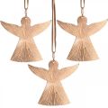 Floristik24 Angels to hang, Advent decorations, metal decorations copper-colored 9 × 10cm 3pcs