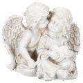 Floristik24 Angel Sculpture – Child Angel Pair with Heart, 24cm