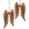 Floristik24 Angel wings metal deco hanger patina decoration 19.5cm 3pcs