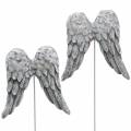 Floristik24 Decorative plug angel wings 10cm 3 pcs