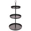 Floristik24 Three-Tier Metal Stand for Table Decoration, Black, 61cm