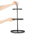 Three-Tier Metal Stand for Table Decoration, Black, 61cm | Floristik24.co.uk