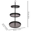 Three-Tier Metal Stand for Table Decoration, Black, 61cm | Floristik24.co.uk