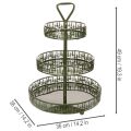 Green Metal Three-Tier Stand with Fir Tree Design – 49cm Tall | Floristik24.co.uk