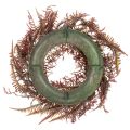 Artificial Autumn Wreath with Fern Branches 35cm | Floristik24.co.uk