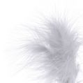 Floristik24 Feathers to stick white L35cm 12pcs