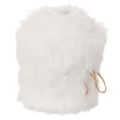 Floristik24 Faux Fur Decorative Ribbon Roll White 10mm x 1.4m (Set of 3)