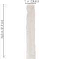 Faux Fur Decorative Ribbon Roll White 10mm x 1.4m (Set of 3) | Floristik24.co.uk
